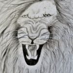 rysunek głowy lwa