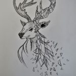artystyczna wizja głowy jelenia