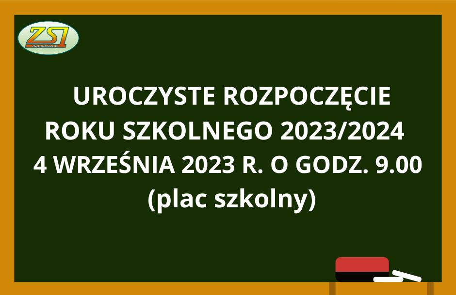 Read more about the article UROCZYSTE ROZPOCZĘCIE ROKU SZKOLNEGO 2023/2024